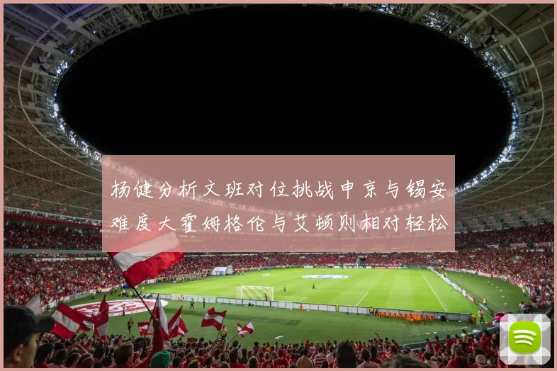 杨健分析文班对位挑战申京与锡安难度大霍姆格伦与艾顿则相对轻松